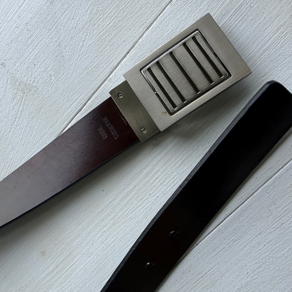 Structure Mens Reversible Leather Belt Brown Black Size 36/90 Argentina